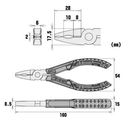 ENGINEER PZ-58 screw removal pliers (Neji-saurus)