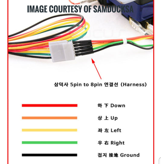 Samducksa (aka. Crown) conversion wiring harness (.187 fastener to 5 pin)