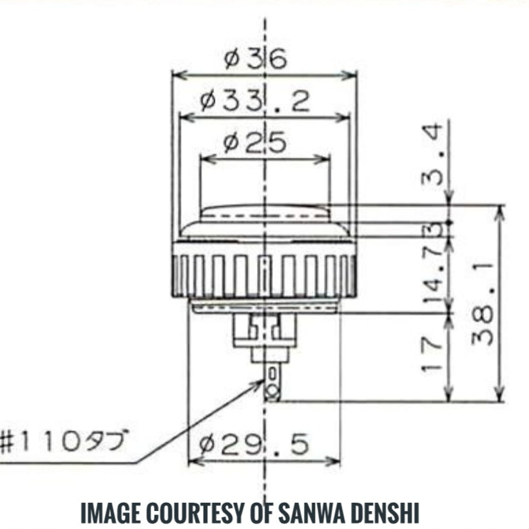 Sanwa Denshi OBSN-30 Push button