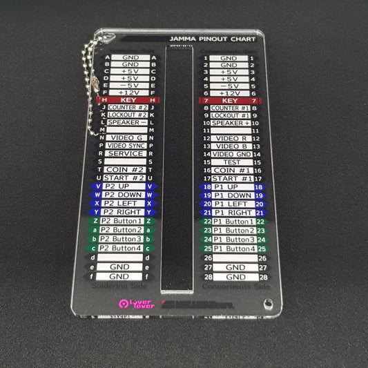 Murakumo Arts JAMMA Harness wiring table bracket/keychain (English)