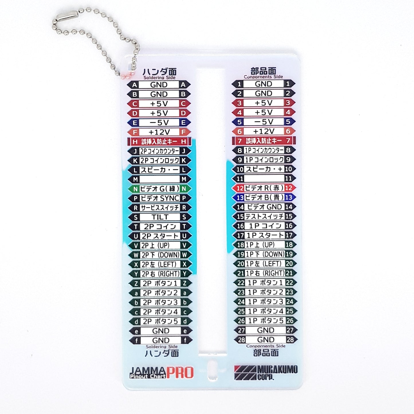 Murakumo Arts JAMMA Harness wiring table/keychain (Japanese) [PRO Aurora Limited Edition]