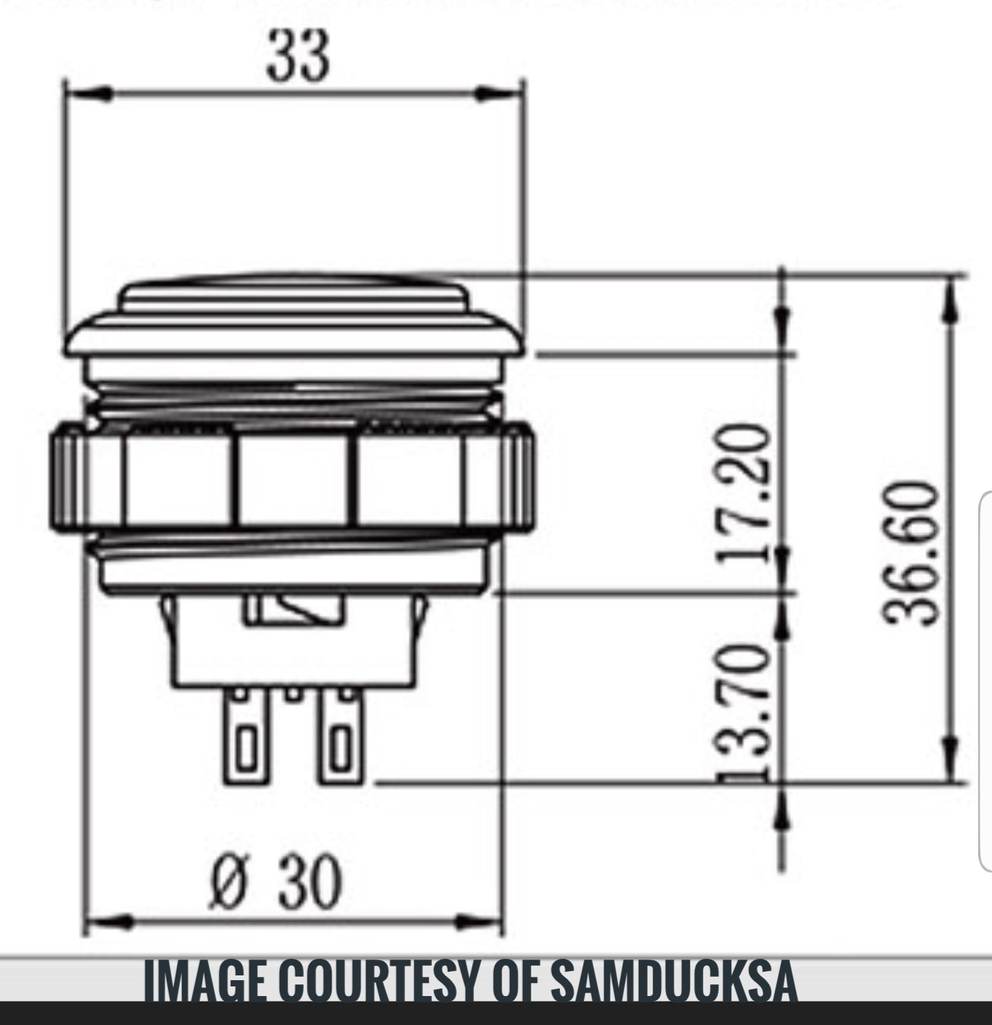 Samducksa (aka. Crown) SDB-202-C push button