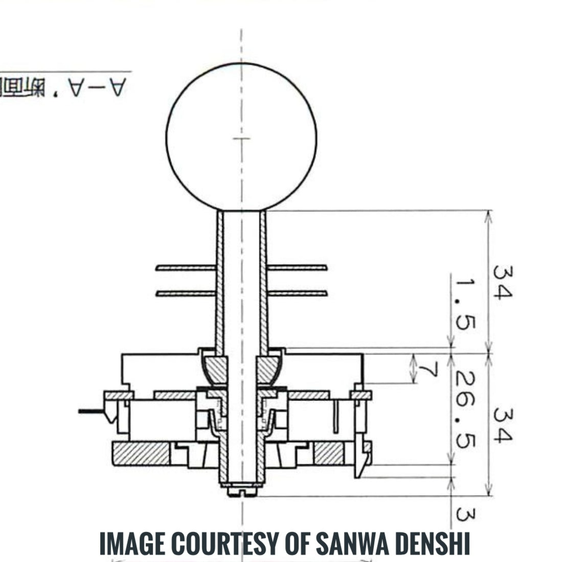 Sanwa Denshi JLF-TP-8Y Joystick
