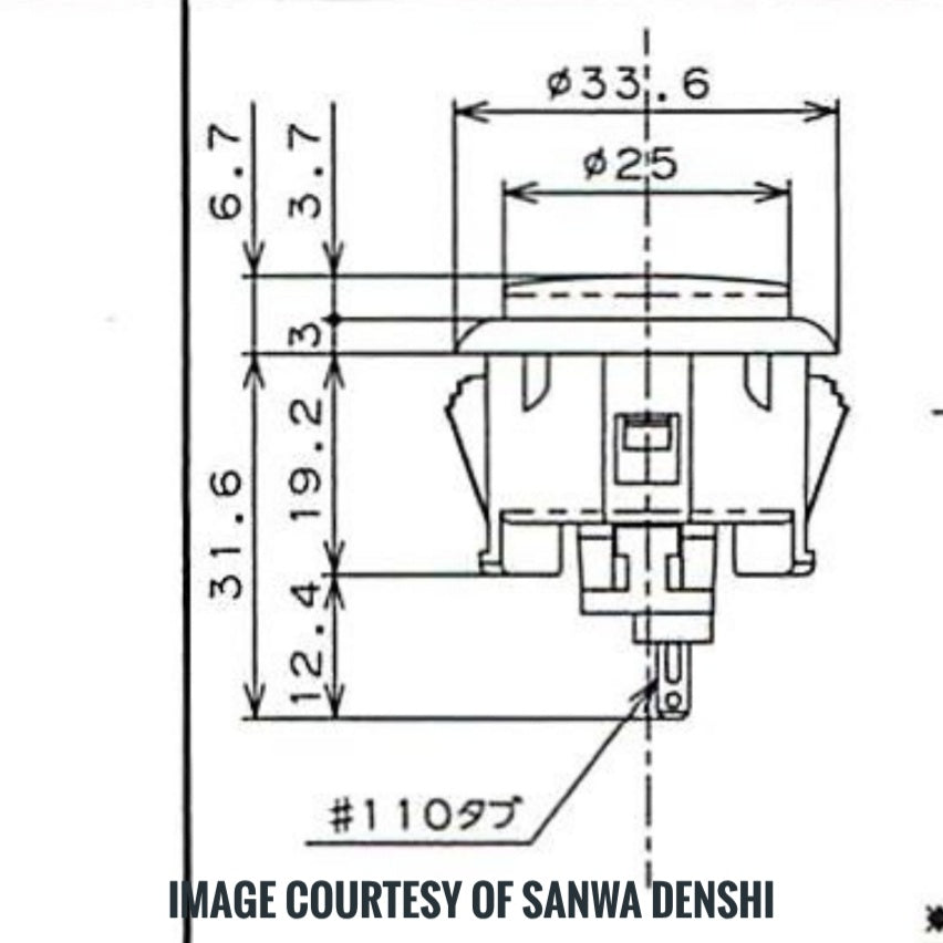 Sanwa Denshi OBSC-30 Push button