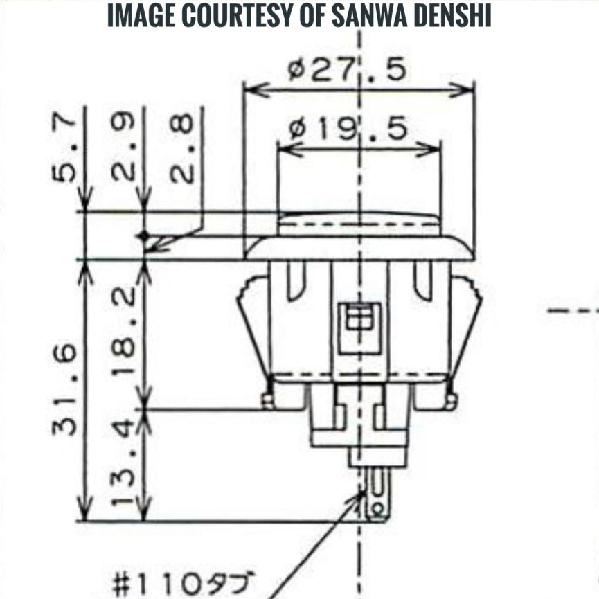 Sanwa Denshi OBSC-24 Push button