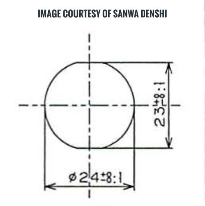 Sanwa Denshi OBSJ-24 metallic Push button