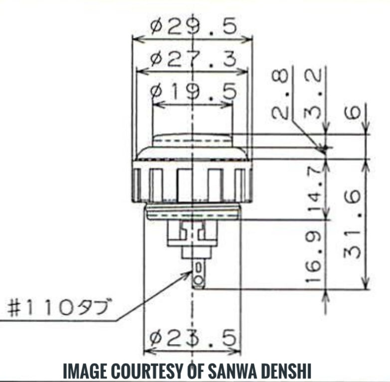 Sanwa Denshi OBSN-24 Push button