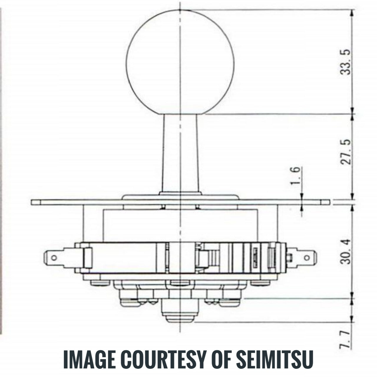 Seimitsu LS-32-SC Joystick (with shaft cover)