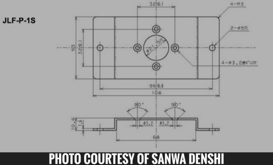 Sanwa JLF-P-1S mounting plate
